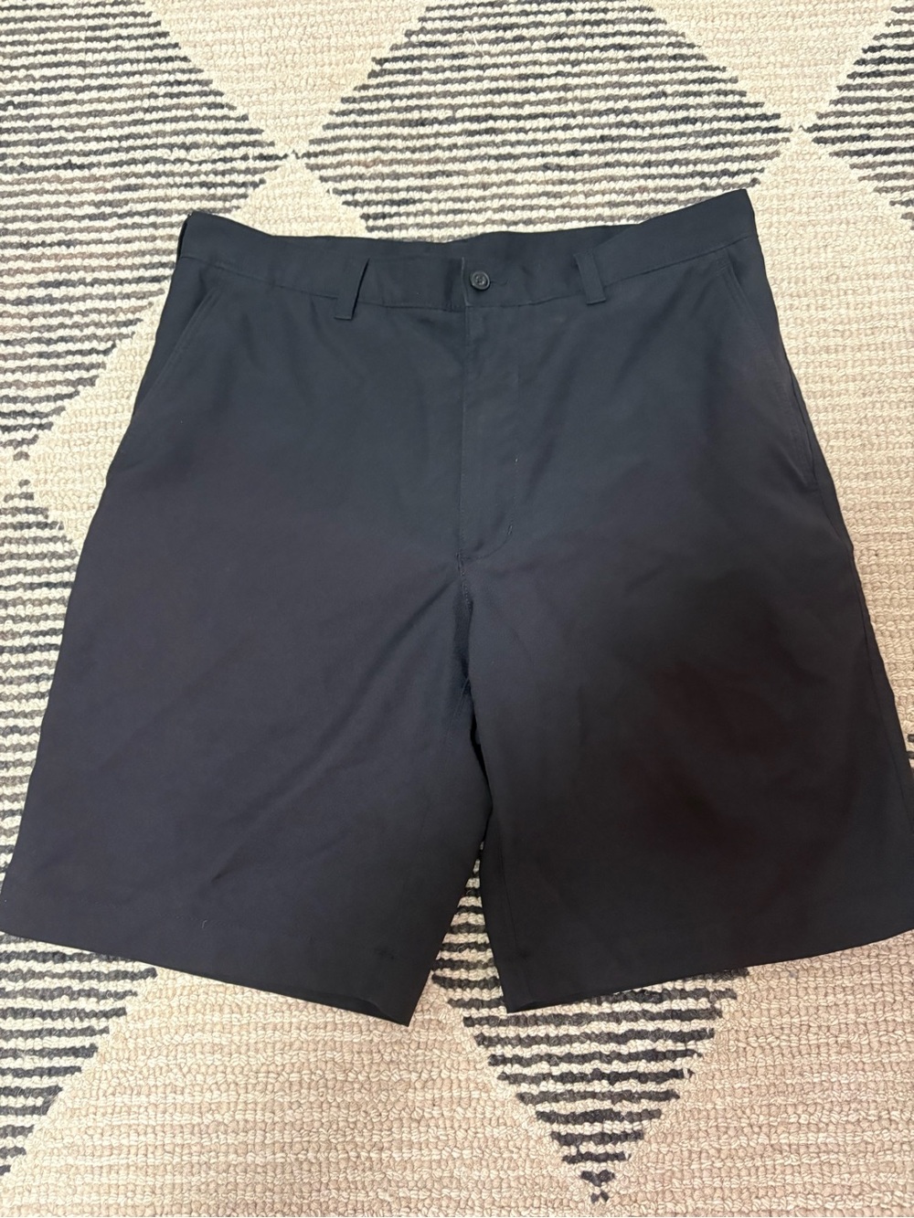 PGA Tour Black Flat-Front Performance Shorts